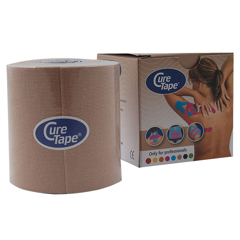Тейп кинезиологический CURETAPE Neutral, размер 7.5 см x 5 м, телесный