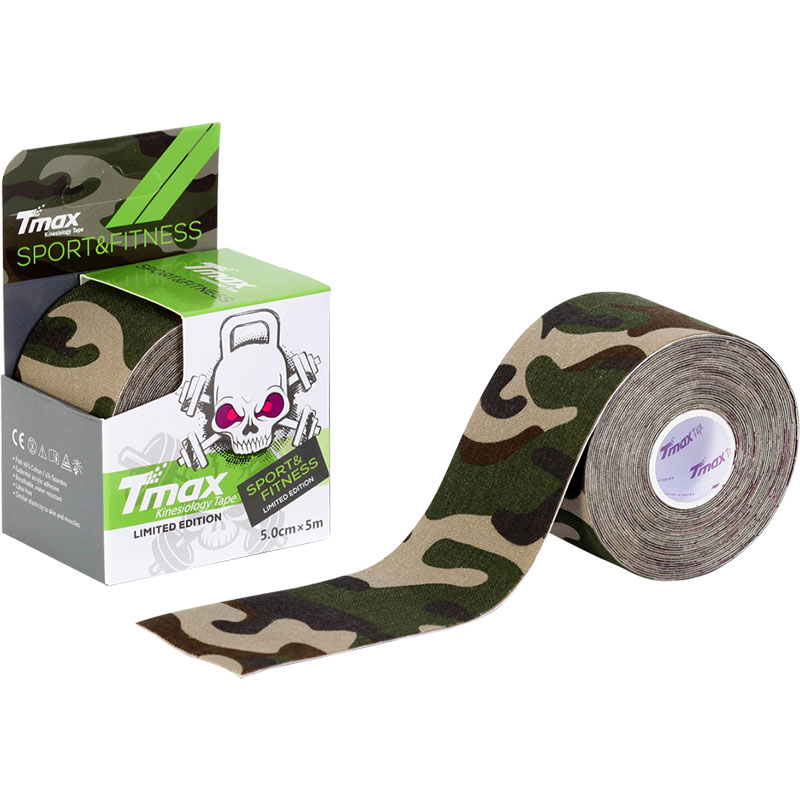 Тейп кинезиологический TMAX Pattern, размер 5 см x 5 м, Цвет Камуфляж