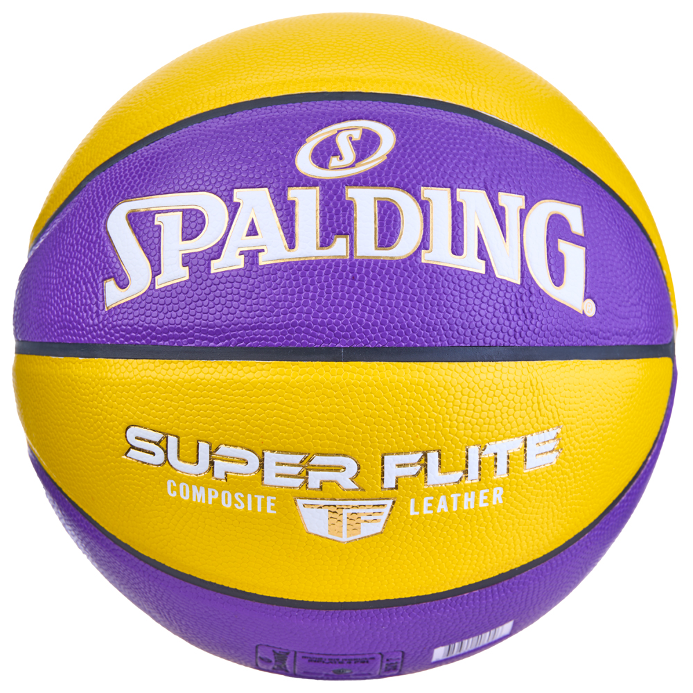 Мяч баскетбольный Spalding Super Flite, Цвет Желто-фиолетовый