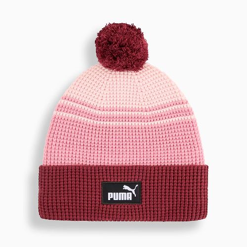 Шапка PUMA Ess Mid Crown Pom Beanie, 02655002, Цвет Розово-бордовый