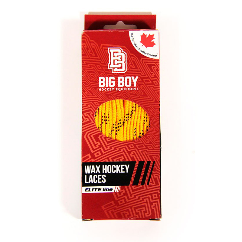 Шнурки для коньков BIG BOY Elite Line с пропиткой, Размер 244см, Цвет Желтый