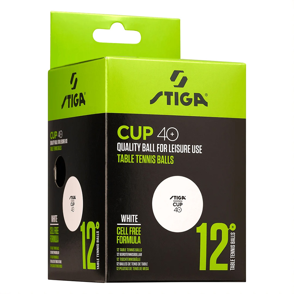 Мяч для настольного тенниса STIGA Cup ABS, упак. 12шт