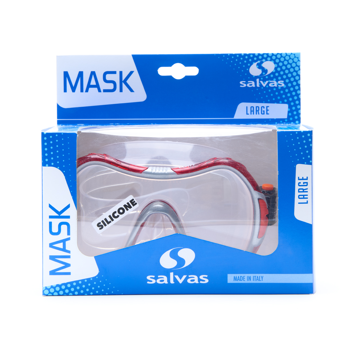 Маска для плавания SALVAS Viva Sr Mask, размер взрослый, Цвет Красный