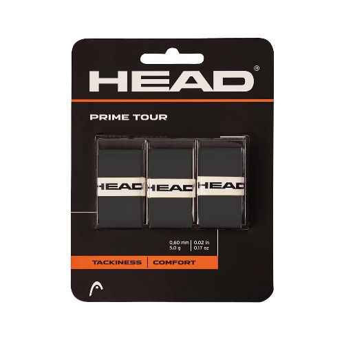 Овергрип HEAD Prime Tour, в упаковке 3 шт., Цвет Черный