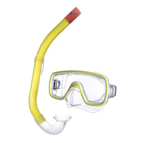 Набор для плавания SALVAS Kalua Set, размер взрослый, в сетчатой сумке, Цвет Желтый