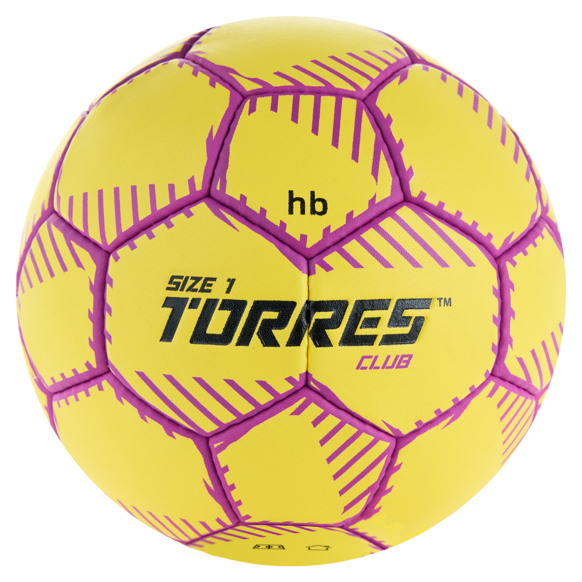 Мяч гандбольный TORRES Club, Размер 1, Цвет Желтый