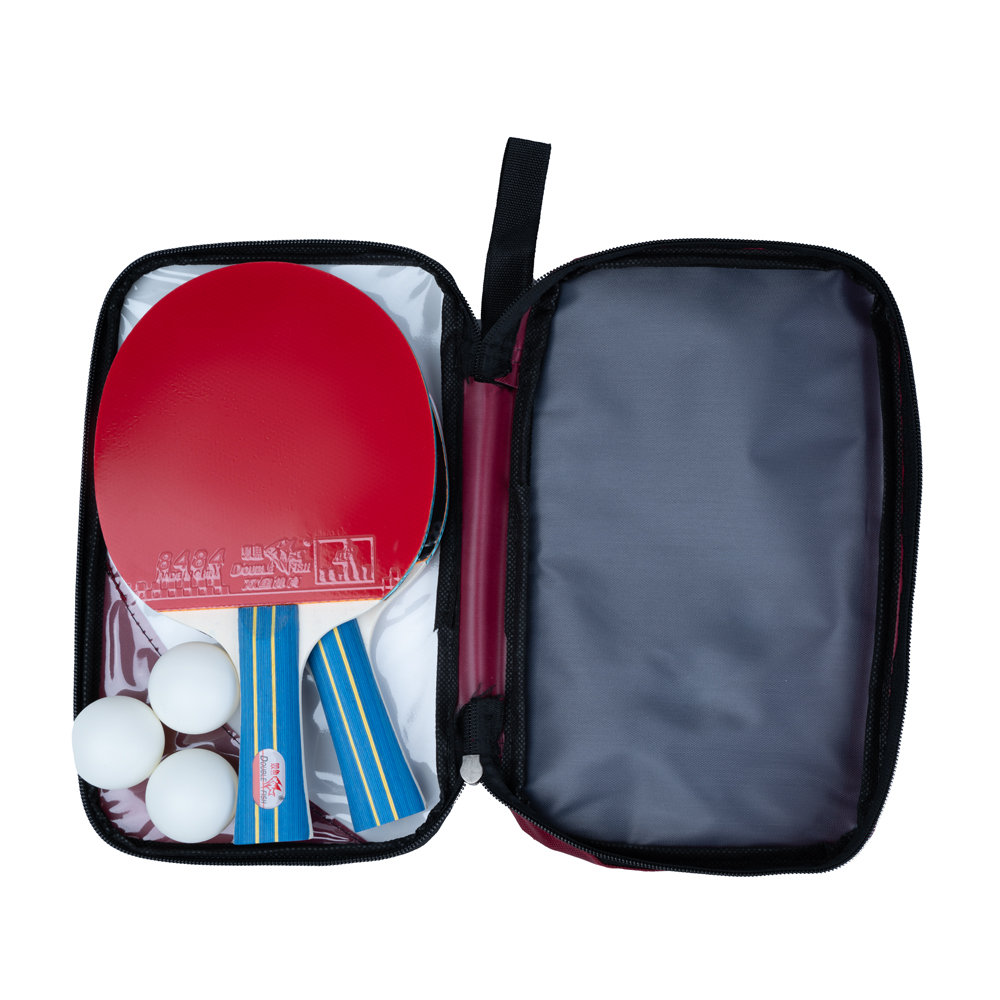 Набор для настольного тенниса Double Fish 236A, 2 ракетки и 3 мяча с сумкой-чехлом