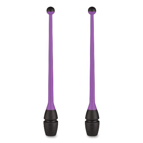 Булавы для художественной гимнастики INDIGO IN018, Размер 41 см, Цвет Фиолетово-черный