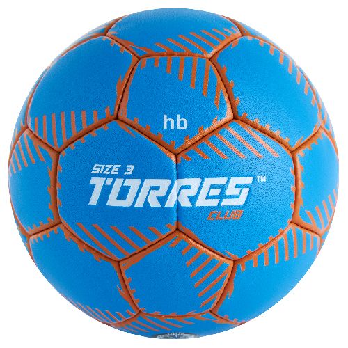 Мяч гандбольный TORRES Club, Размер 3, Цвет Синий