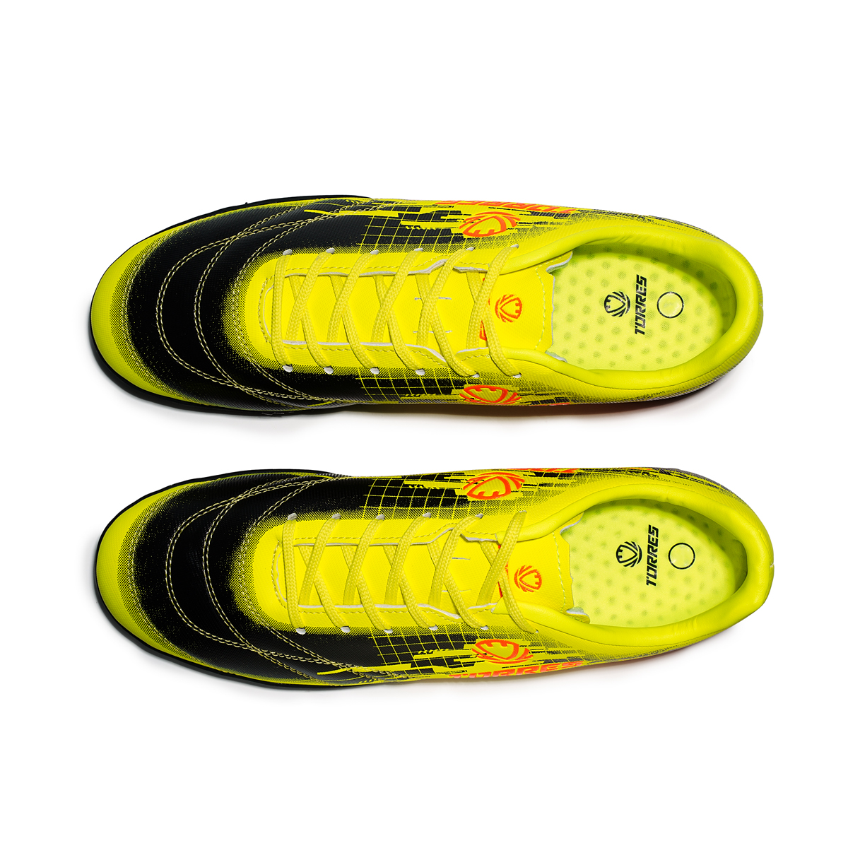 Бутсы футбольные (многошиповки) TORRES COPA-J, Размер 34, Цвет Желтый/Черный