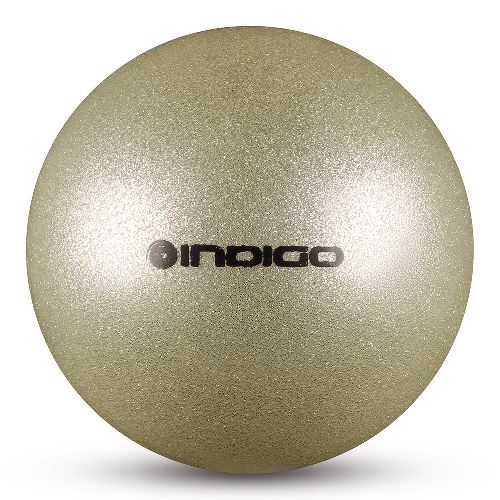 Мяч для художественной гимнастики  INDIGO IN119 диаметр 15 см, Цвет Серебристый