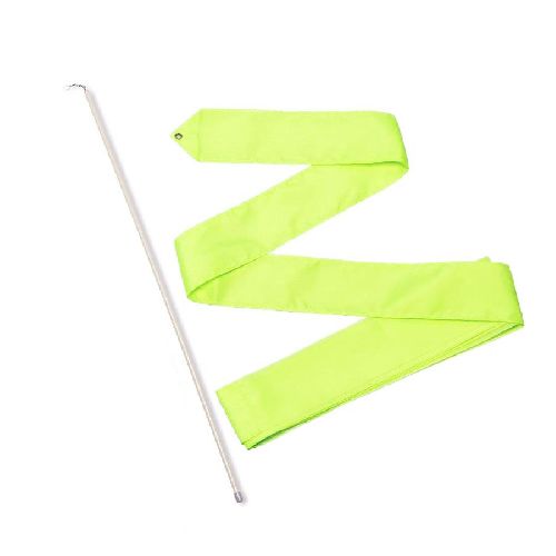 Лента гимнастическая с палочкой 56см, Цвет Лимонный