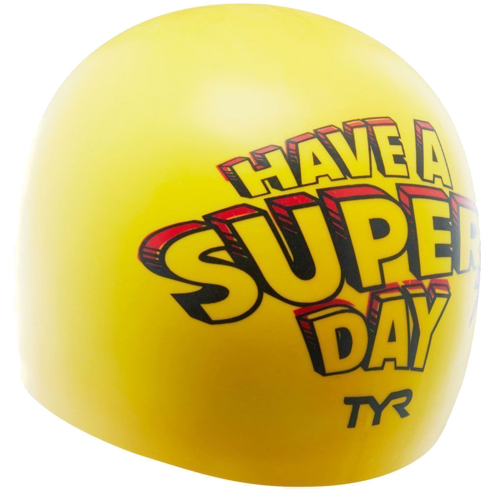 Шапочка для плавания TYR Super Day Swim Cap, желтый, Цвет Желтый