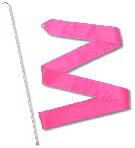Лента гимнастическая с палочкой 50см, Цвет Фуксия