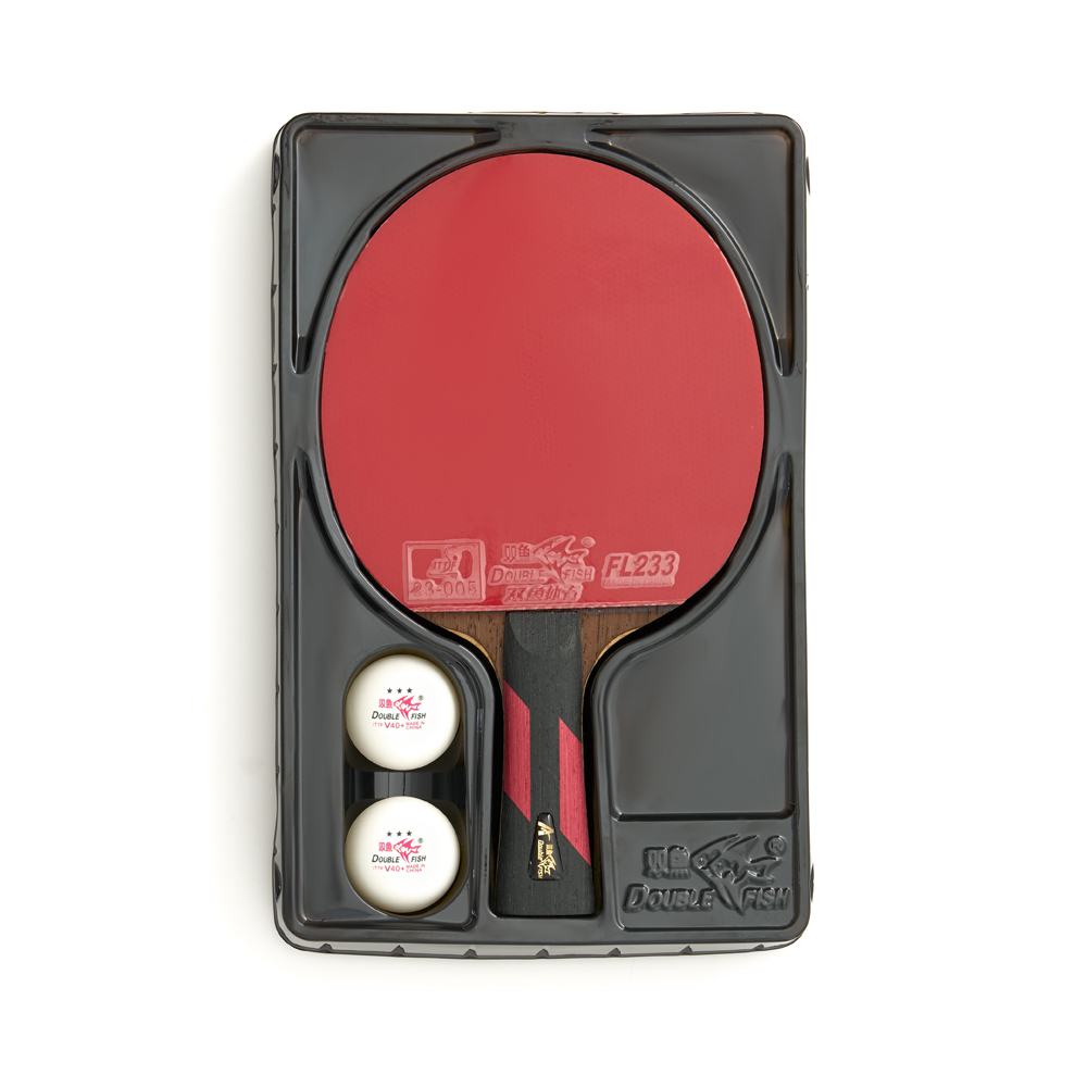 Ракетка для настольного тенниса DOUBLE FISH 7A+C, профессиональная, ITTF Approved, + 2 мяча