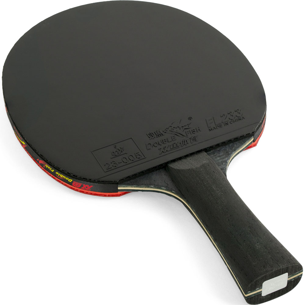 Ракетка для настольного тенниса DOUBLE FISH Black Carbon King Racket 3***, профессиональная, ITTF Approved