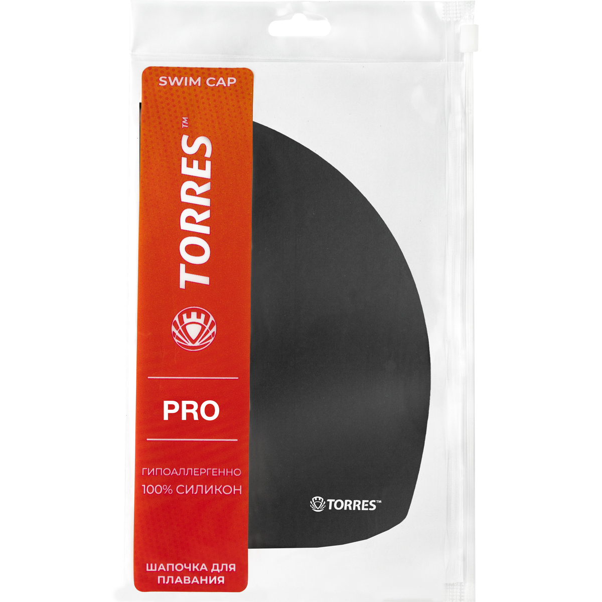 Шапочка для плавания TORRES Pro, Цвет Черный