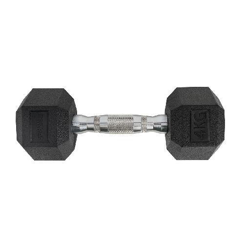 Гантель металлическая TORRES в резиновой оболочке, Вес 4 кг