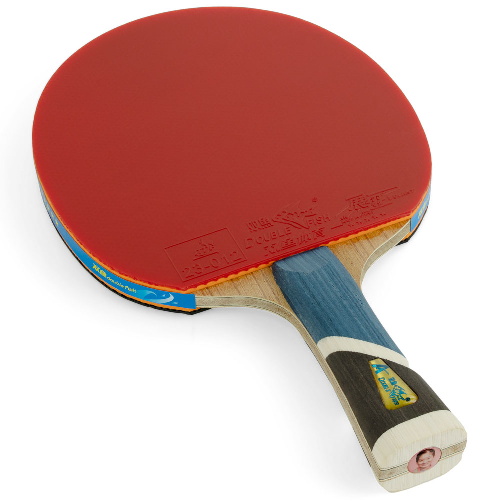 Ракетка для настольного тенниса DOUBLE FISH 5A+C, профессиональная, ITTF Approved, + 2 мяча