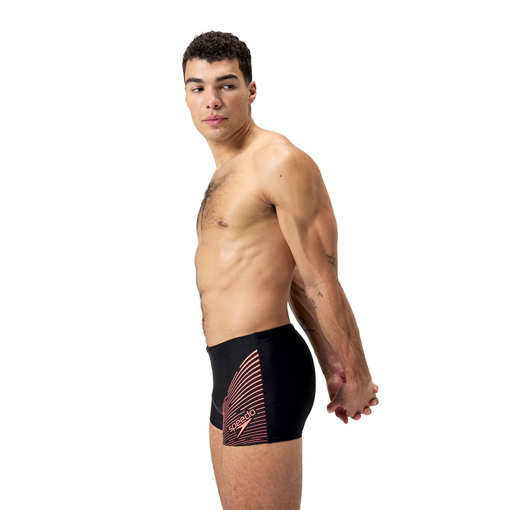 Плавки SPEEDO Eco Medley Logo Swim boxer, Размер р.30, Цвет Черно-оранжевый