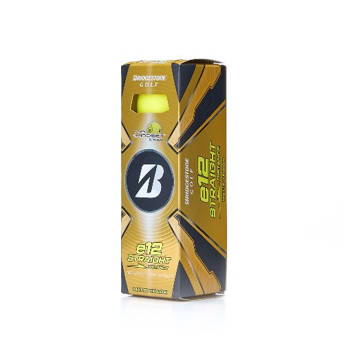 Мяч для гольфа Bridgestone e12 Straight Matte Yellow