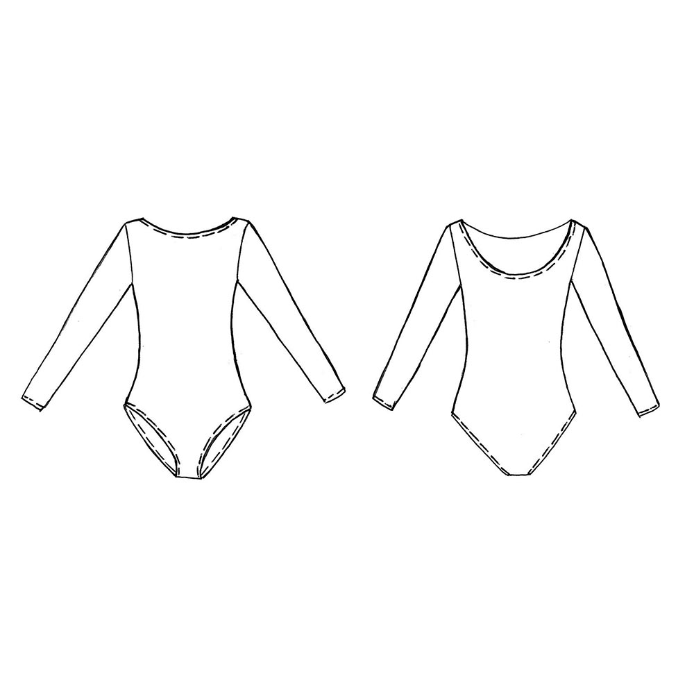 Купальник гимнастический с длинным рукавом Indigo SM-093, Размер 30