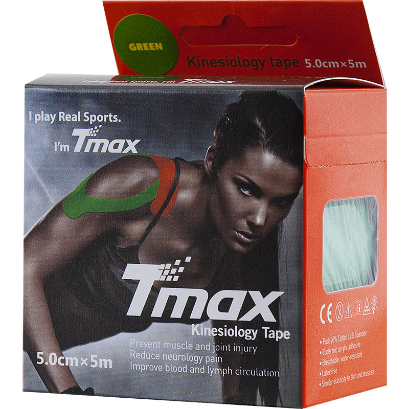 Тейп кинезиологический TMAX Extra Sticky, Цвет Зеленый