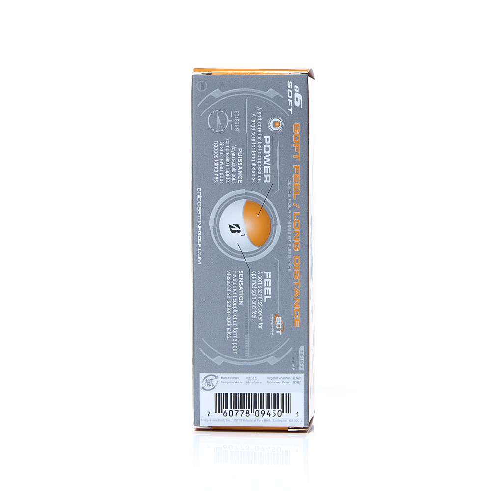 Мяч для гольфа Bridgestone 25 e6 Soft White