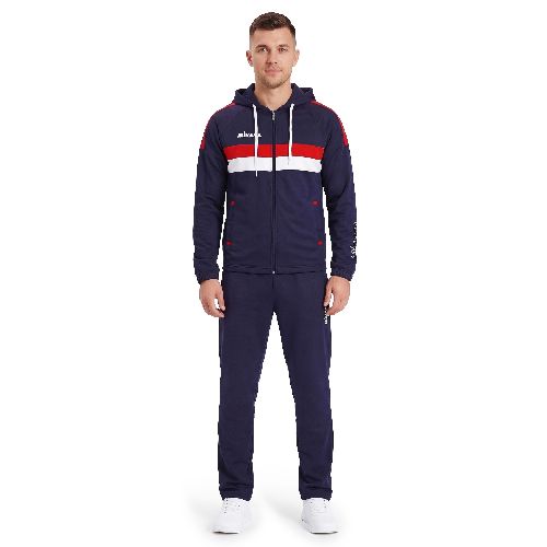 Костюм спортивный MIKASA, мужской с капюшоном, Размер l, Цвет Темно-синий