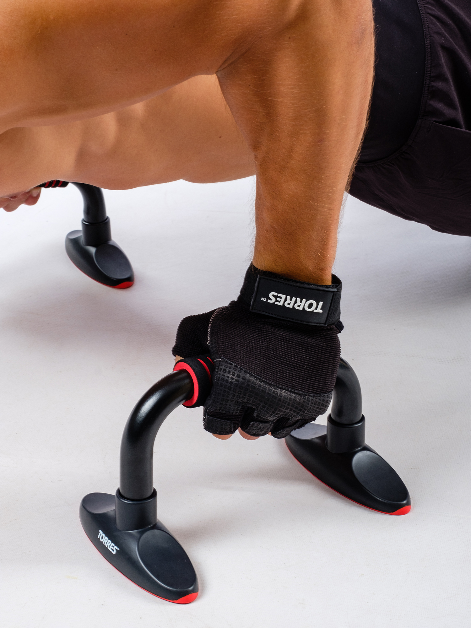 Перчатки для занятий спортом TORRES напульсник, нейлон, натуральная кожа, Размер l