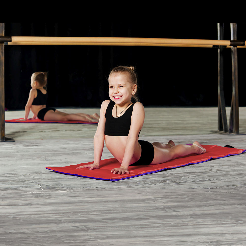 Коврик гимнастический детский INDIGO SM-043, Цвет Красный