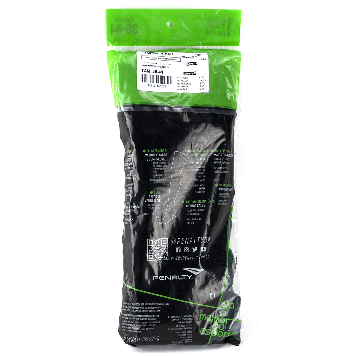 Гетры футбольные PENALTY MATIS TREINO, размер 39-44, Цвет Темно-синий