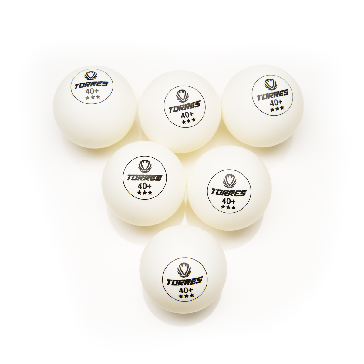 Мяч для настольного тенниса TORRES Profi 3*, упаковка 6 шт