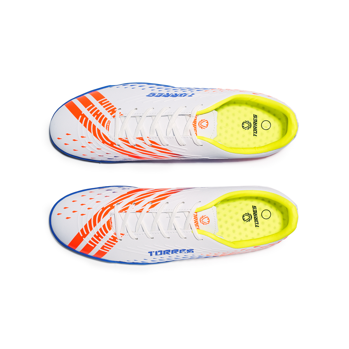 Бутсы зальные TORRES RAYO-J, Размер 34, Цвет Белый/Синий/Красный