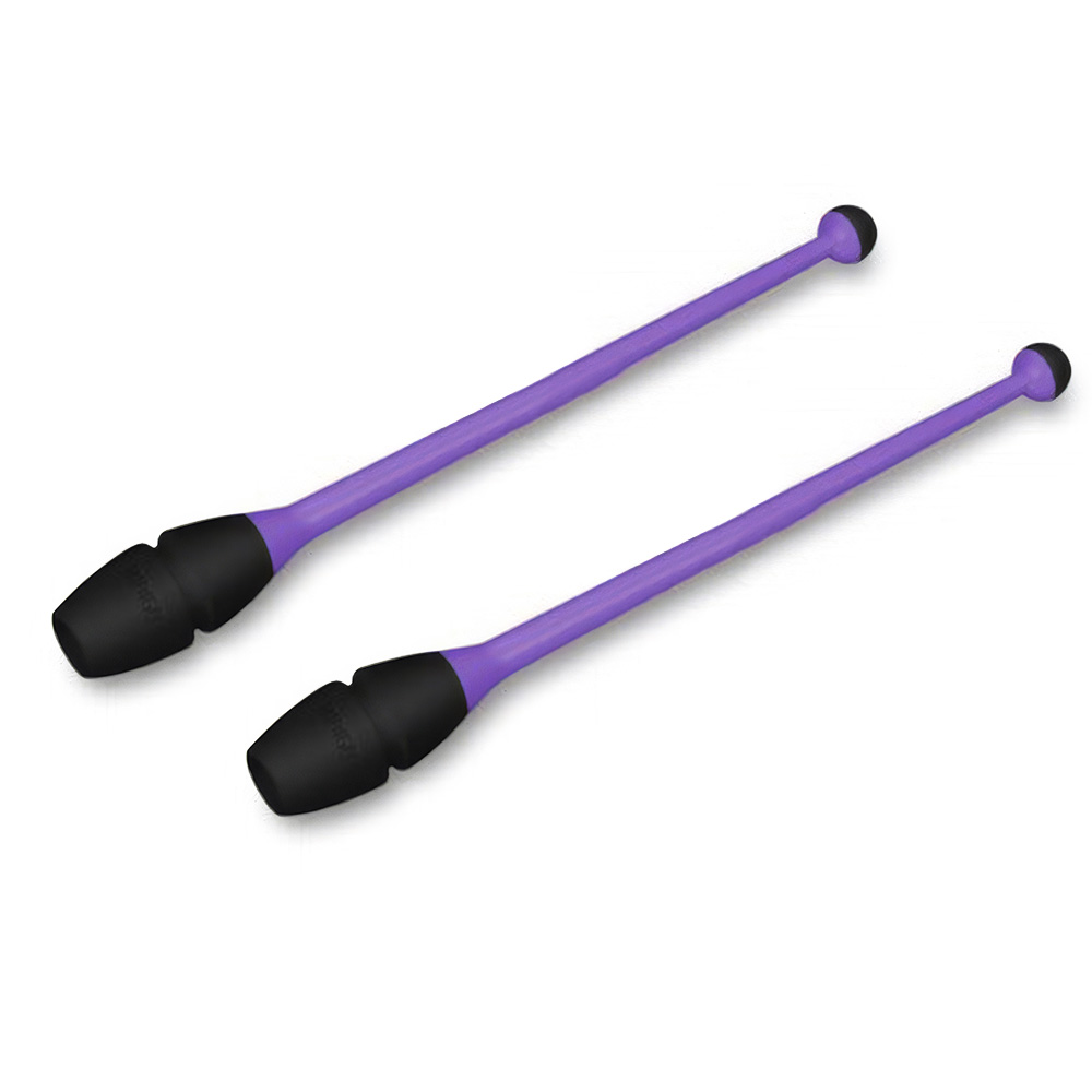 Булавы для художественной гимнастики INDIGO IN017, Размер 36 см, Цвет Фиолетово-черный