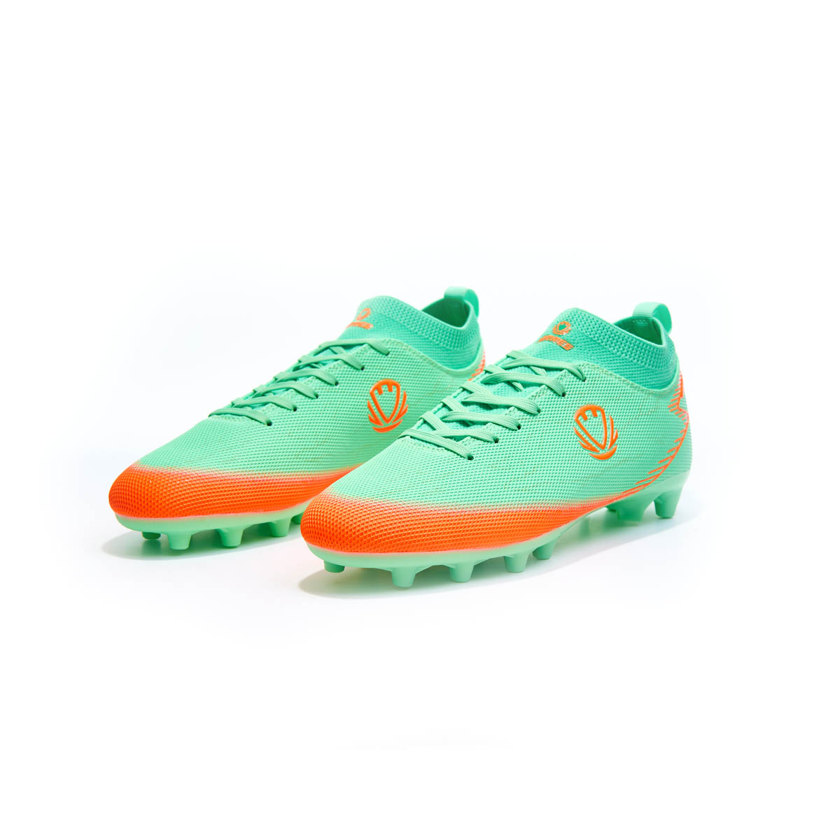 Бутсы футбольные TORRES GARRA, с носком, Размер 38, Цвет Мятный/Оранжевый