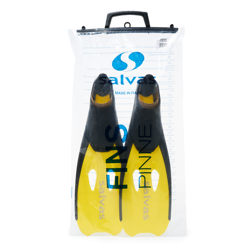 Ласты для плавания SALVAS Cancun Fin, Размер 31-33, Цвет Желтый