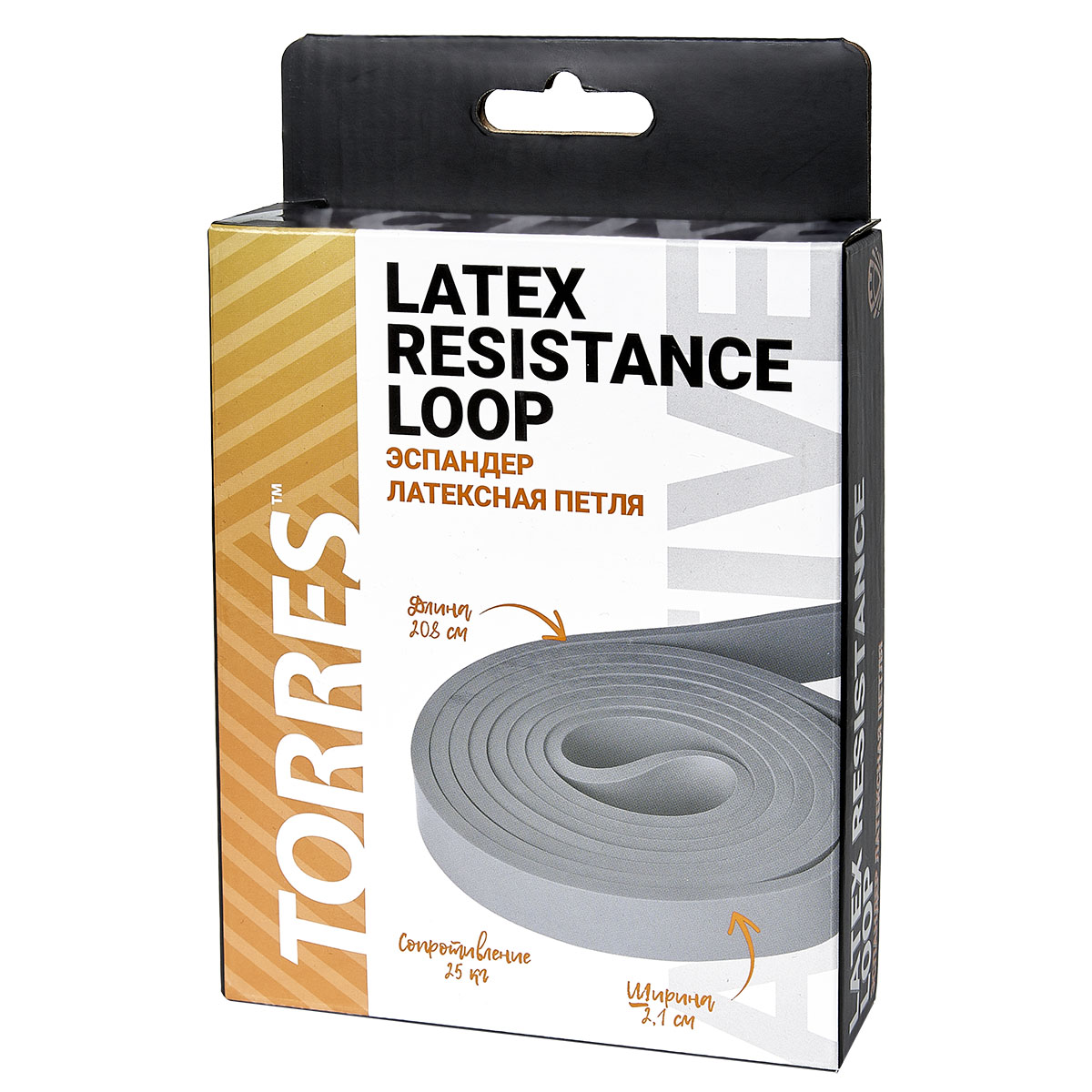 Эспандер TORRES латексная петля 208 см, сопротивление 25 кг