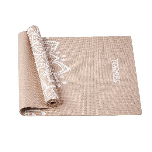 Коврик для йоги TORRES Relax 4, ПВХ 4 мм, Цвет Пудровый