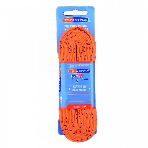 Шнурки для коньков Texstyle с пропиткой, Размер 244см, Цвет Оранжевый