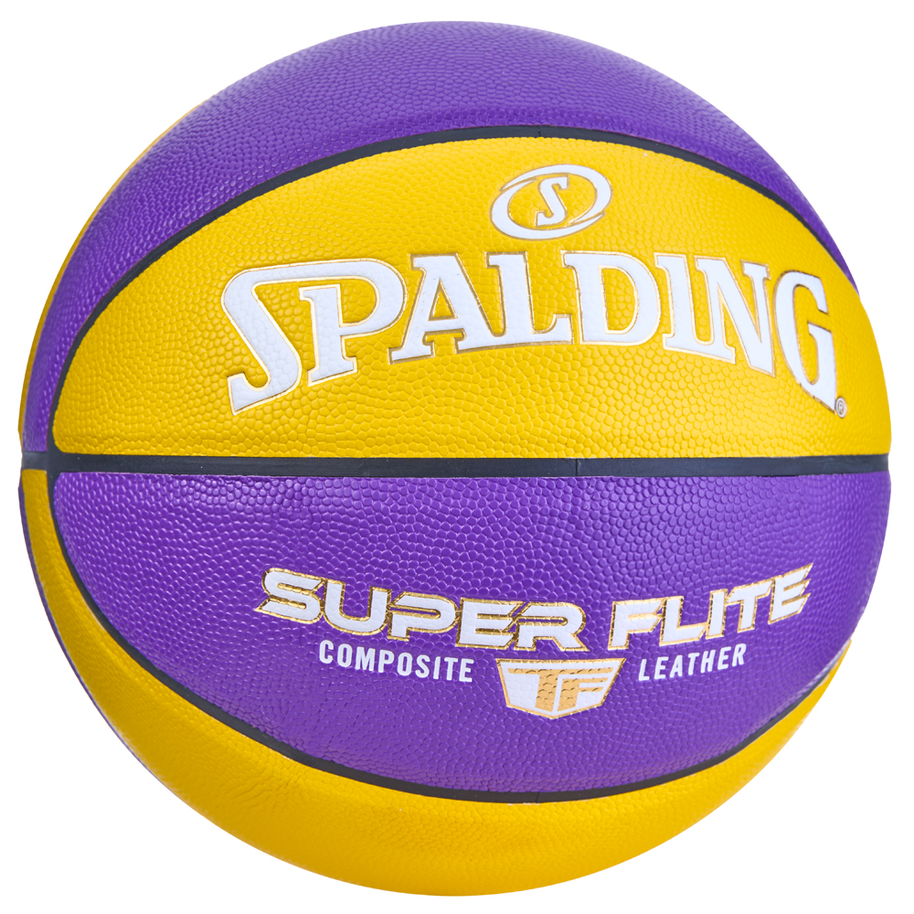 Мяч баскетбольный Spalding Super Flite, Цвет Желто-фиолетовый