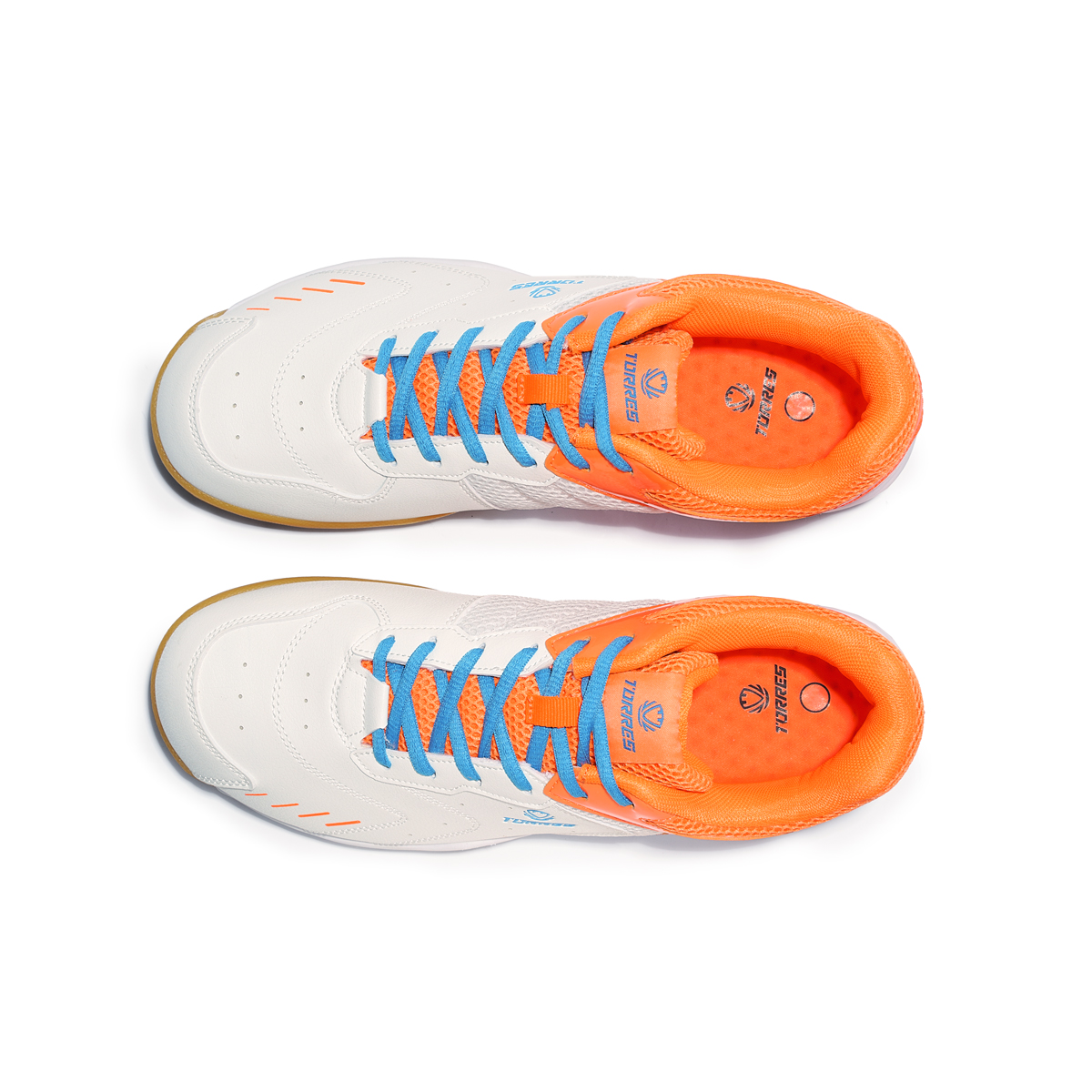 Бутсы зальные TORRES MAXIMA, Размер 39, Цвет Белый/Оранжевый