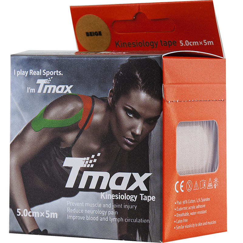Тейп кинезиологический TMAX Extra Sticky, Цвет Телесный