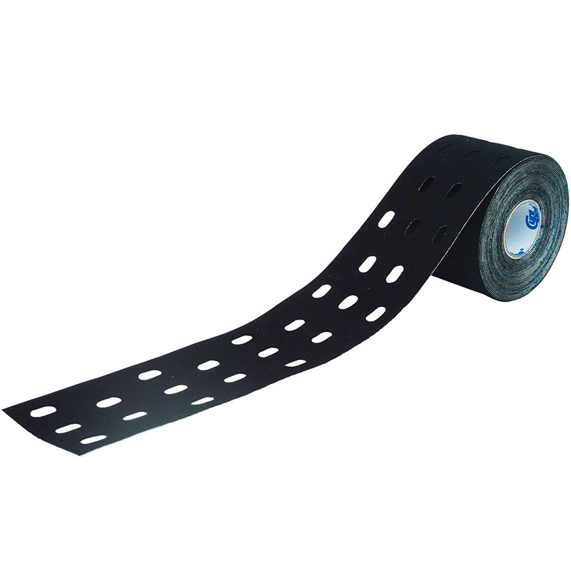 Тейп кинезиологический CureTape Punch, перфорированный, размер 5 см x 5 м, Цвет Черный