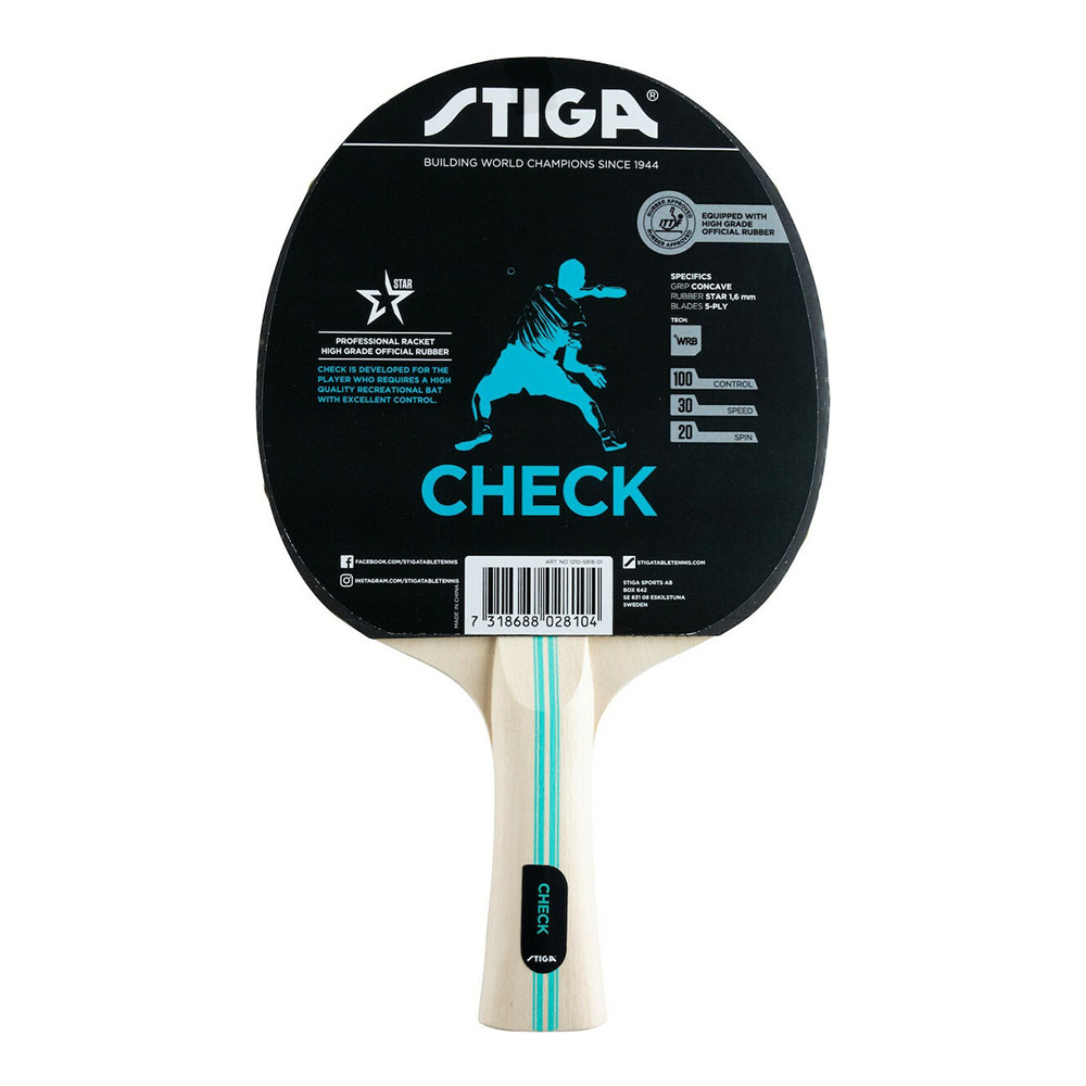 Ракетка для настольного тенниса STIGA Check Hobby WRB, ITTF накладка
