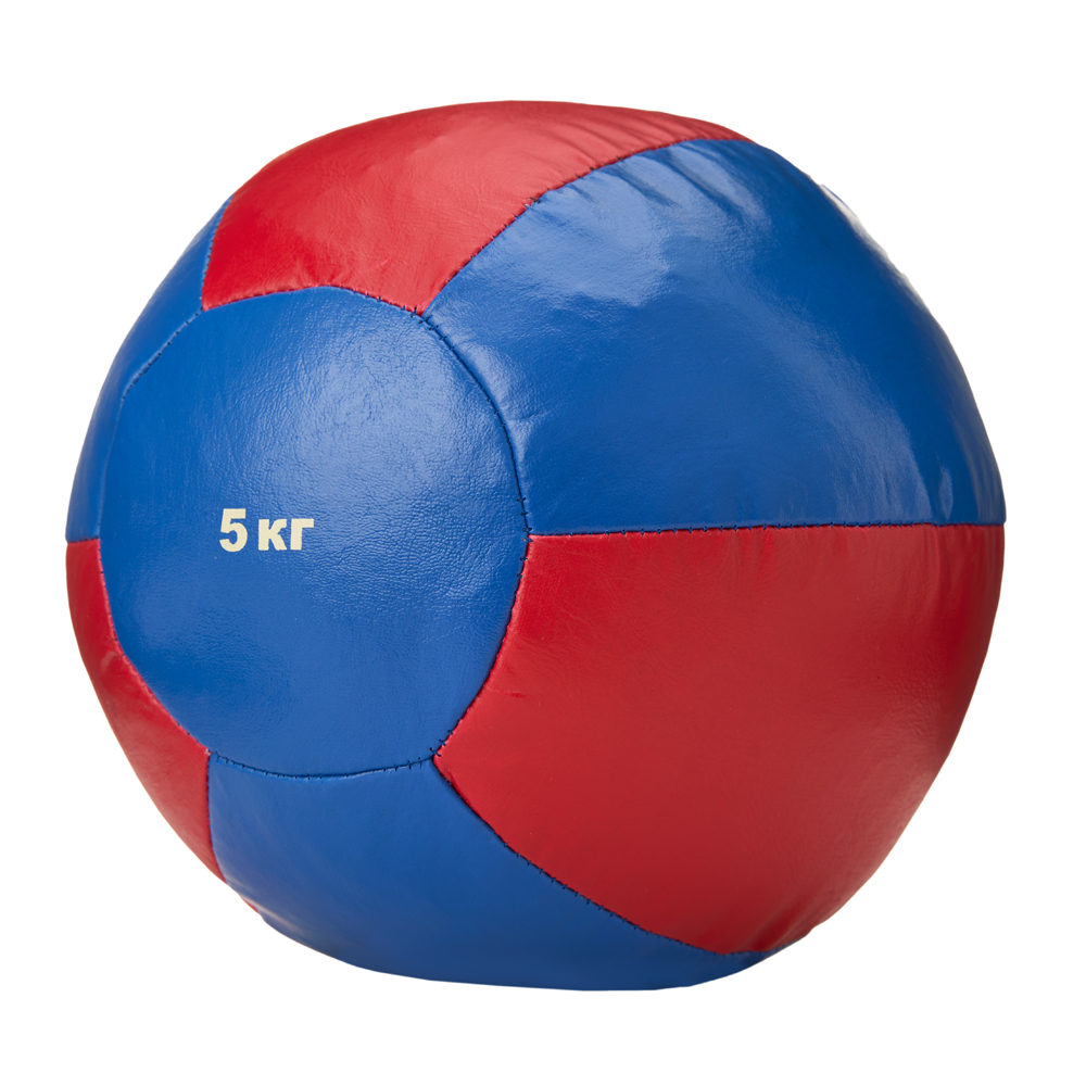 Медбол, искусственная кожа, 5 кг, диаметр 22см, Вес 5 кг