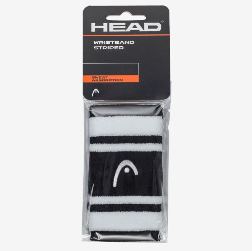 Напульсники HEAD 5'' striped, ширина 12,7 см, Цвет Черно-белый