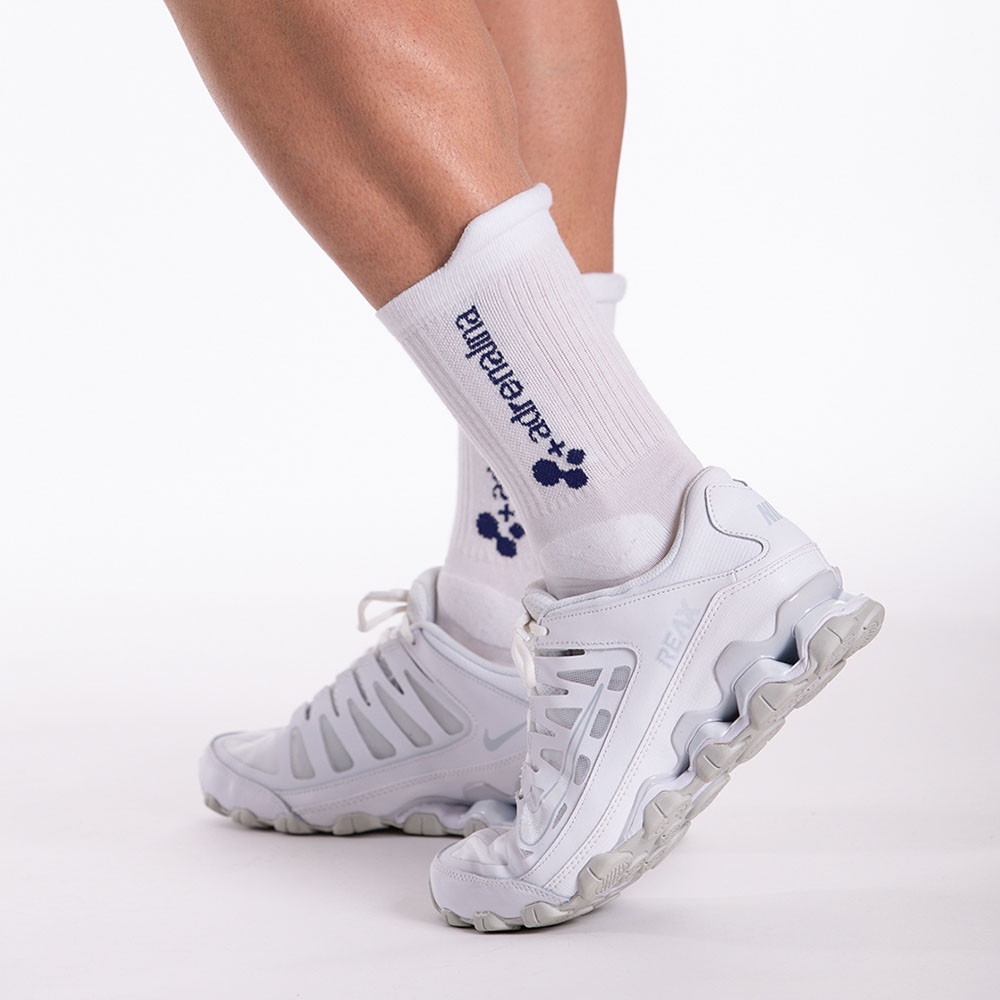 Носки волейбольные +ADRENALINA Best, белый, Размер l, Цвет Белый/темно-синий