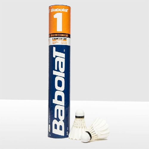 Воланы для бадминтона Babolat 1,перо/пробка, в упак. 12шт, белый