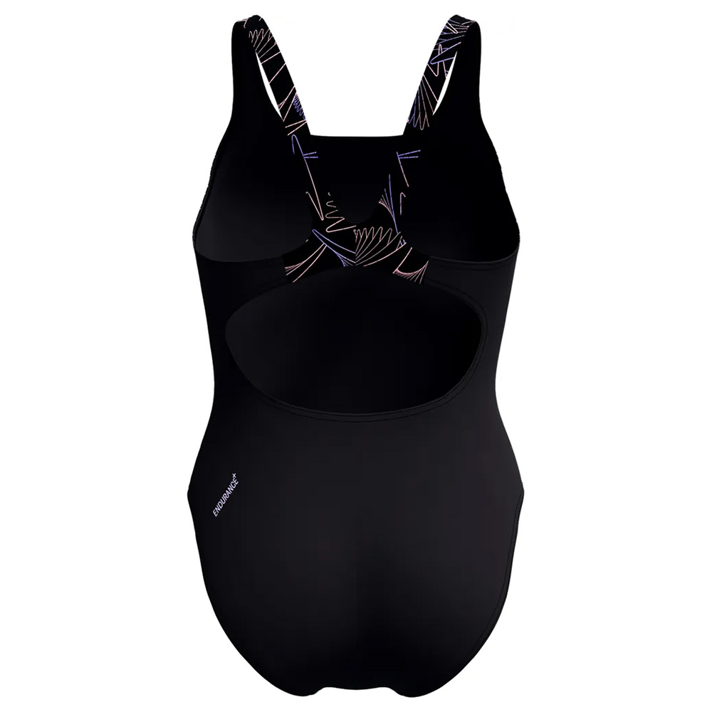 Купальник SPEEDO Hyperboom Splice Muscleback, Размер р.30, Цвет Черно-сиреневый